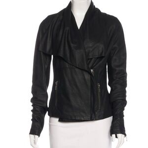 Vince Black Leather Jacket for Women